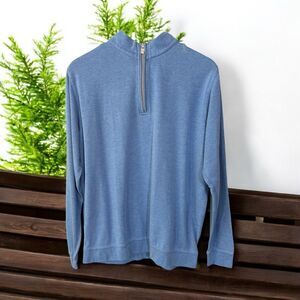 Peter Millar Sky Blue Zip-Up Sweater